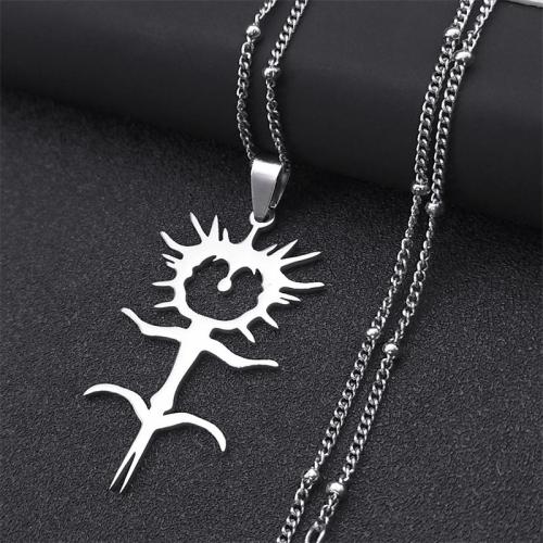 Stainless Steel Jewelry Necklace 304 Stainless Steel polished fashion jewelry & Unisex nickel lead & cadmium free Length Approx 50 cm Sold By PC
