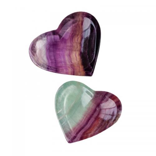 Красочные флюорита Декоративные украшения, Сердце, разный размер для выбора, продается PC