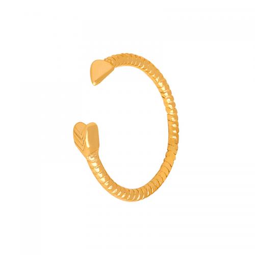 Titanium Čelik Pljuska prst prsten, vrha strelice, pozlaćen, modni nakit & za žene, više boja za izbor, Veličina:7, Prodano By PC