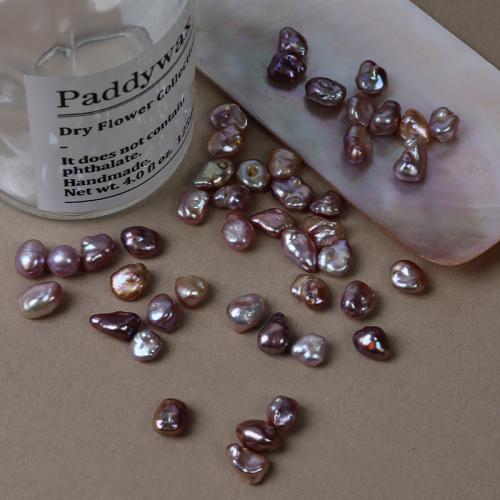 Cultured Baroque Freshwater Pearl Beads DIY purple Length about 7-8mm Sold By PC