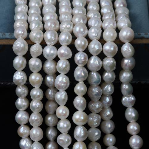 Cultured Potato Freshwater Pearl Beads, DIY, white, Length about 6.5-7mm, Sold Per Approx 34-35 cm Strand