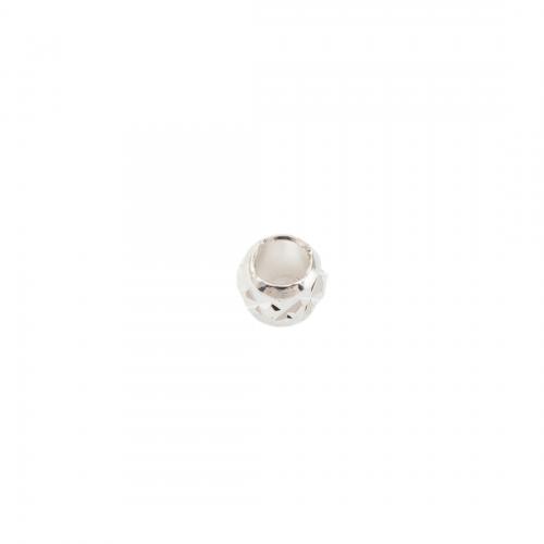 Perles bijoux en laiton, Placage de couleur platine, DIY & grand trou, protéger l'environnement, sans nickel, plomb et cadmium, 4.50x5.50x5.50mm, Trou:Environ 3.5mm, Vendu par PC
