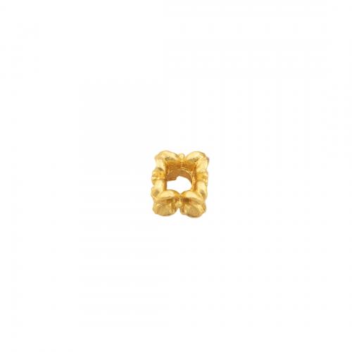 Grânulos de jóias de latão, cobre, Banhado a ouro 14K, DIY & orifício grande, níquel, chumbo e cádmio livre, 3.80x5x5mm, Buraco:Aprox 3mm, vendido por PC