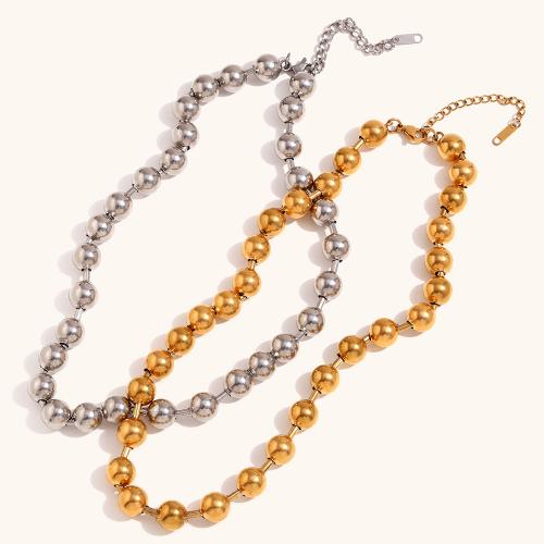 Stainless Steel Jewelry Necklace 316L Stainless Steel with 5cm extender chain Vacuum Ion Plating fashion jewelry & for woman 10mm Sold Per Approx 47 cm Strand