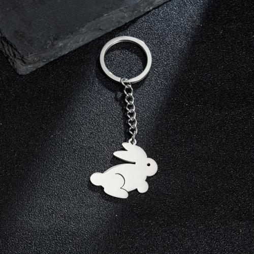 Stainless Steel Key Clasp 304 Stainless Steel Rabbit original color Sold By PC