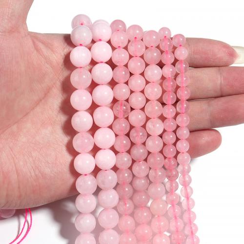 Natural Rose Quartz Beads, Round, DIY & different size for choice, pink, Sold By Strand