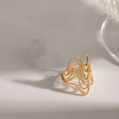 Anel de dedo de aço inoxidável, Aço inoxidável 304, Coração, banhado, joias de moda, dourado, Ring inner diameter:1.78cm, vendido por PC