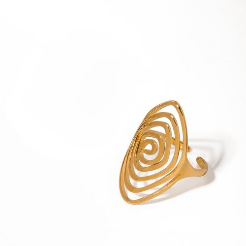 Anel de dedo de aço inoxidável, Aço inoxidável 304, Coração, banhado, joias de moda, dourado, Ring inner diameter:1.82cm, vendido por PC