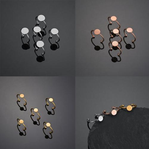 Stainless Steel Finger Ring, 304 Stainless Steel, Round, fashion jewelry & Unisex, more colors for choice, nickel, lead & cadmium free, Inner diameter :16mm, width :8mm., Sold By PC