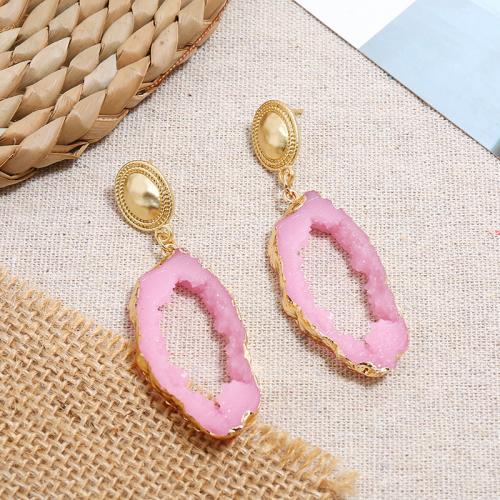 Tibetan Style Stud Earring, with Resin, fashion jewelry & for woman, more colors for choice, nickel, lead & cadmium free, 24x68mm, Sold By Pair