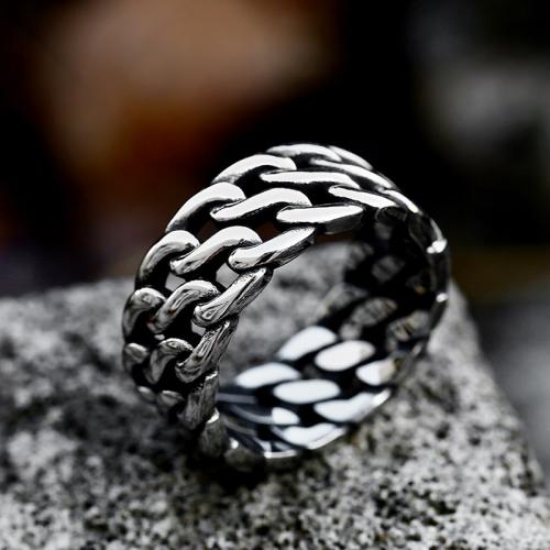 Titanium Steel Finger Ring, polished, vintage & different size for choice & for man, original color, US Ring Size:8-13, Sold By PC