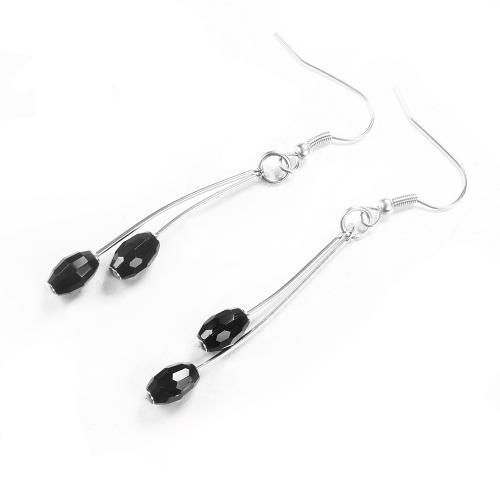 Titanium Steel  Earring with Agate fashion jewelry & for woman nickel lead & cadmium free 70mm Sold By Pair