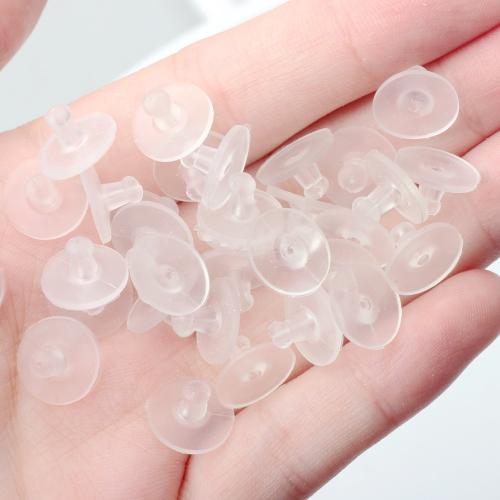 Silicone Ear Plugs, DIY, clear, 10x5mm, Sold By PC