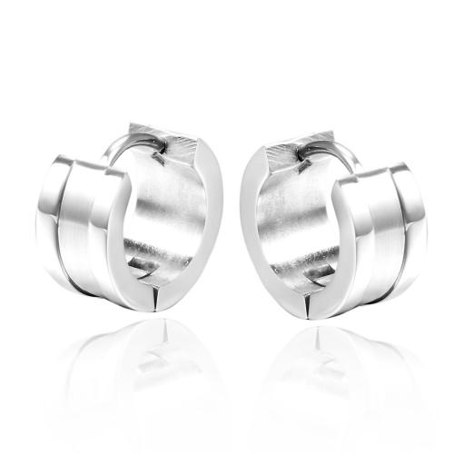 Titanium Steel  Earring Donut fashion jewelry & Unisex original color nickel lead & cadmium free Sold By Pair