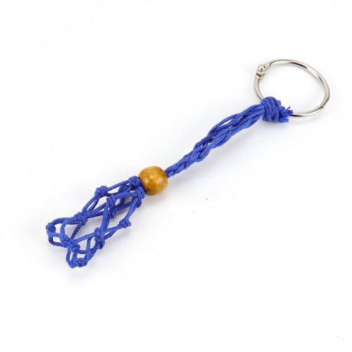 Cotton Thread Key Clasp Setting, with 304 Stainless Steel, DIY, more colors for choice, 30x110mm, Sold By PC
