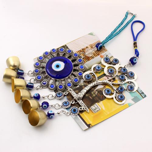Wind Chimes Outdoor and Home Decoration , Tibetan Style, with Lampwork, plated, evil eye pattern & different styles for choice & with rhinestone, more colors for choice, nickel, lead & cadmium free, Sold By PC