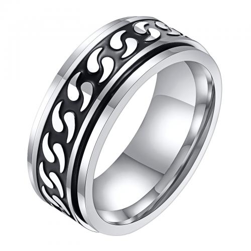 Палец кольцо из нержавеющей стали, Нержавеющая сталь 304, ювелирные изделия моды & разный размер для выбора & Мужский, оригинальный цвет, не содержит никель, свинец, wide:8mm, продается PC