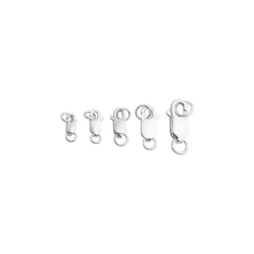 925 Sterling Silver papukaijalukolla, kiiltävä, tee-se-itse & erikokoisia valinnalle, hopea, Myymät PC