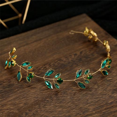 Headband Zinc Alloy with Crystal fashion jewelry & for woman green nickel lead & cadmium free Sold By PC