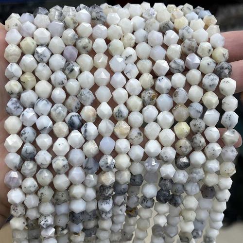 Perles bijoux en pierres gemmes, Blanc opale, DIY & facettes, couleurs mélangées, 8mm, Vendu par Environ 38 cm brin