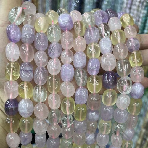 Natürlicher Quarz Perlen Schmuck, Klumpen, DIY & verschiedene Größen vorhanden, gemischte Farben, verkauft per ca. 38 cm Strang