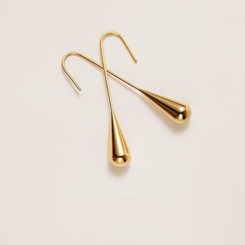 Titanium Steel  Earring Teardrop plated fashion jewelry & for woman nickel lead & cadmium free Sold By Pair
