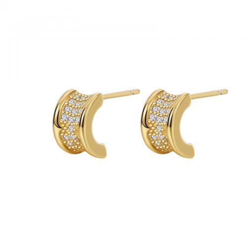 Cubic Zirconia Micro Pave Brass Earring, plated, fashion jewelry & micro pave cubic zirconia & for woman, more colors for choice, nickel, lead & cadmium free, 4x9mm, Sold By Pair