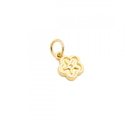Brass Jewelry Pendants Flower high quality plated DIY nickel lead & cadmium free Approx 4.5mm Sold By PC