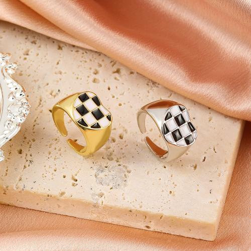 Tibetan Style Finger Ring, fashion jewelry & for woman & enamel, more colors for choice, nickel, lead & cadmium free, inner diameter 17mm, Sold By PC