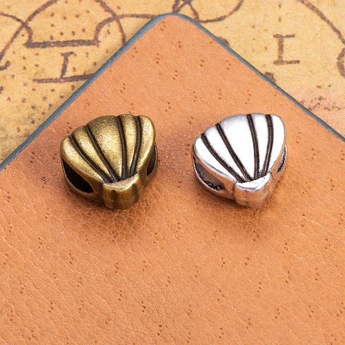 Zinc Alloy Large Hole Bead Shell plated DIY nickel lead & cadmium free 10mm Approx 4mm Sold By PC
