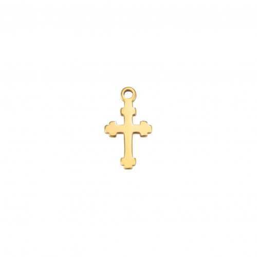 Stainless Steel Cross Pendants, 304 Stainless Steel, Vacuum Ion Plating, DIY, more colors for choice, 13x7.30mm, Sold By PC