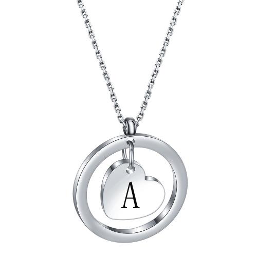 Stainless Steel Jewelry Necklace 304 Stainless Steel with 5CM extender chain Round silver color plated & for woman 15mm Length 40 cm Sold By PC