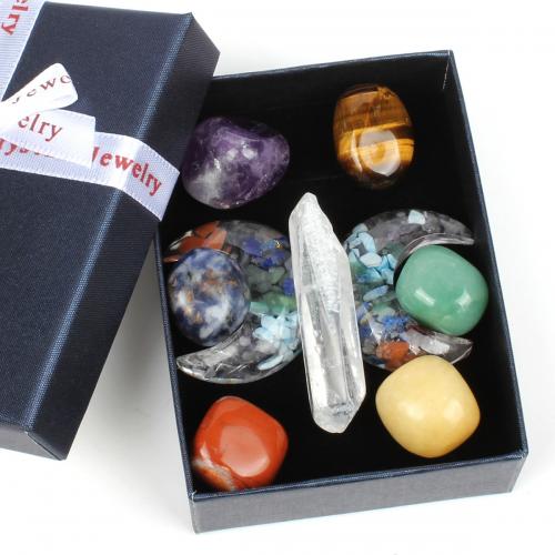 Fashion Decoration, Gemstone, fashion jewelry, mixed colors, 73x93mm, Sold By Box