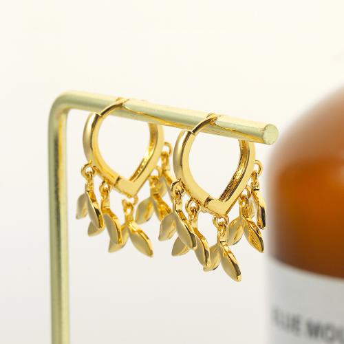 Messing Tropfen Ohrringe, plattiert, Modeschmuck, goldfarben, frei von Nickel, Blei & Kadmium, 17x25mm, verkauft von Paar