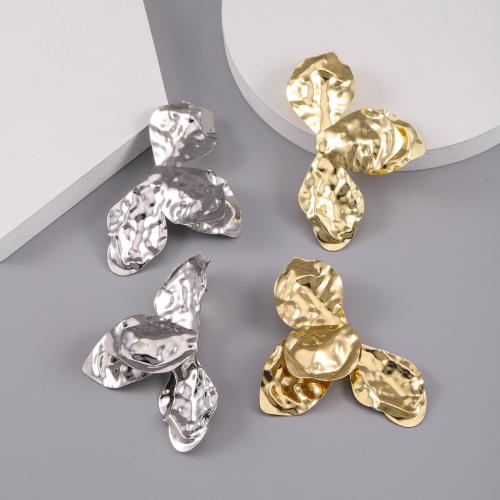 Zinc Alloy Stud Earring Flower plated fashion jewelry nickel lead & cadmium free Sold By Pair