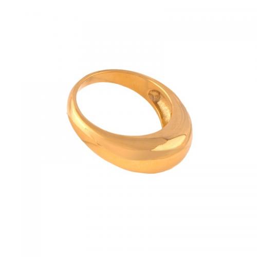 Anel de dedo de aço inoxidável, Aço inoxidável 304, banhado, tamanho diferente para a escolha & para mulher, dourado, vendido por PC