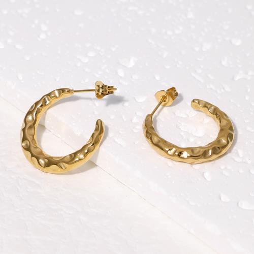 Edelstahl Ohrringe, 304 Edelstahl, 18K vergoldet, Modeschmuck & für Frau, keine, frei von Nickel, Blei & Kadmium, verkauft von Paar
