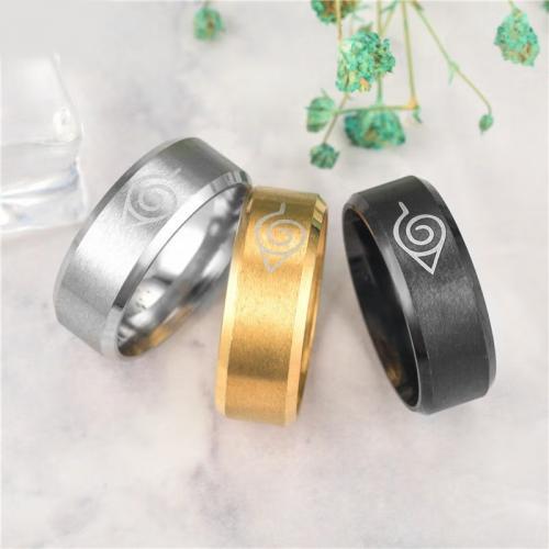 Stainless Steel Finger Ring, 304 Stainless Steel, fashion jewelry & Unisex & different size for choice, more colors for choice, nickel, lead & cadmium free, Width 8mm,Thickness 2mm, Sold By PC