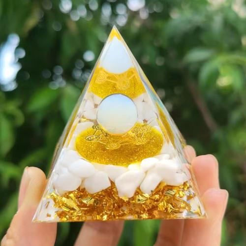 Resin Pyramid Decoration, Pyramidal, epoxy gel, different size for choice & different styles for choice, Sold By PC