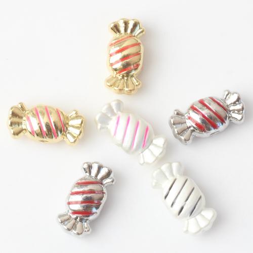 مجوهرات سبائك الزنك الخرز, حلوى, مطلي, ديي & مينا, المزيد من الألوان للاختيار, النيكل والرصاص والكادميوم الحرة, 14x7mm, تباع بواسطة PC
