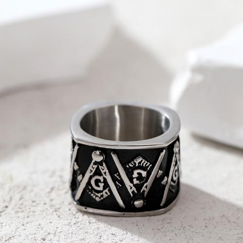 Prst prsten z nerezové oceli, 304 Stainless Steel, módní šperky & různé styly pro výběr & pro muže, nikl, olovo a kadmium zdarma, Prodáno By PC
