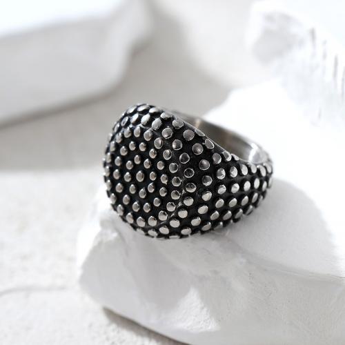 Ring Finger Titantium stali, biżuteria moda & różne style do wyboru & dla człowieka, bez zawartości niklu, ołowiu i kadmu, sprzedane przez PC