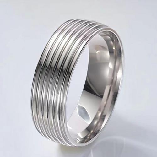 Пальцевидное Кольцо Титановой Стали, титан, Спиральная форма, полированный, ювелирные изделия моды & разный размер для выбора & Мужский, не содержит никель, свинец, продается PC