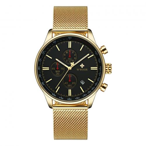 Herren Armbanduhr, Glas, mit 201 Edelstahl, Lebenswasserbeständig & Modeschmuck & japanische Uhr-Bewegung & für den Menschen, keine, Länge:ca. 23.5 cm, verkauft von PC