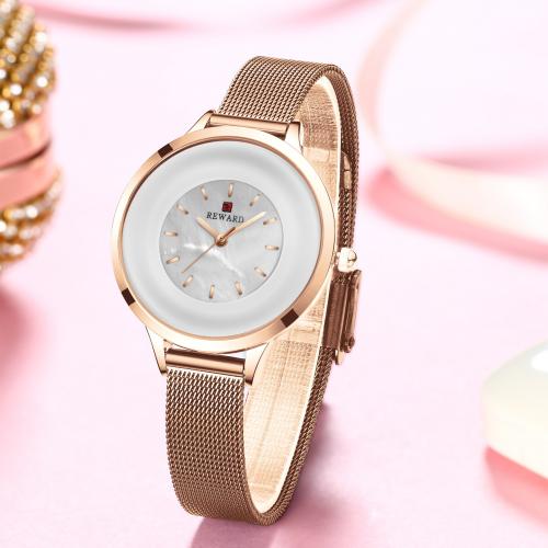 Women Wrist Watch Glass with 201 Stainless Steel Life water resistant & fashion jewelry & japanese movement & for woman Length Approx 22 cm Sold By PC