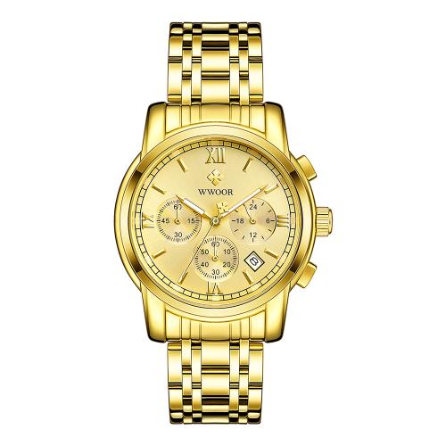 Herren Armbanduhr, Glas, mit 201 Edelstahl, Lebenswasserbeständig & Modeschmuck & japanische Uhr-Bewegung & für den Menschen, keine, Länge:ca. 23 cm, verkauft von PC