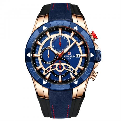 Мужские наручные часы, Стеклянный, с Силикон, Водонепроницаемый образ жизни & ювелирные изделия моды & китайское движение & Мужский, Много цветов для выбора, длина:Приблизительно 24.5 см, продается PC