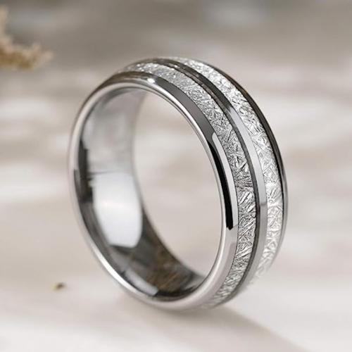 Палец кольцо из нержавеющей стали, Нержавеющая сталь 304, ювелирные изделия моды & Мужская & разный размер для выбора, серебряный, не содержит никель, свинец, Width 8mm,Thickness 2mm, продается PC