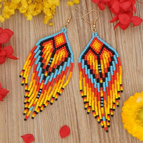 Earring Jewelry, Seedbead, fashion jewelry & for woman, mixed colors, Sold By Pair