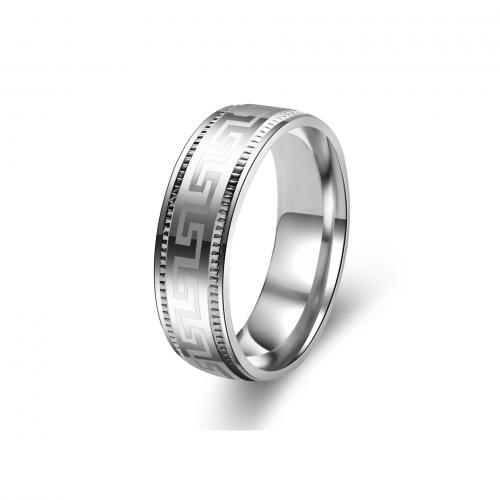 Prst prsten z nerezové oceli, 304 Stainless Steel, módní šperky & různé velikosti pro výběr & pro muže, nikl, olovo a kadmium zdarma, Prodáno By PC